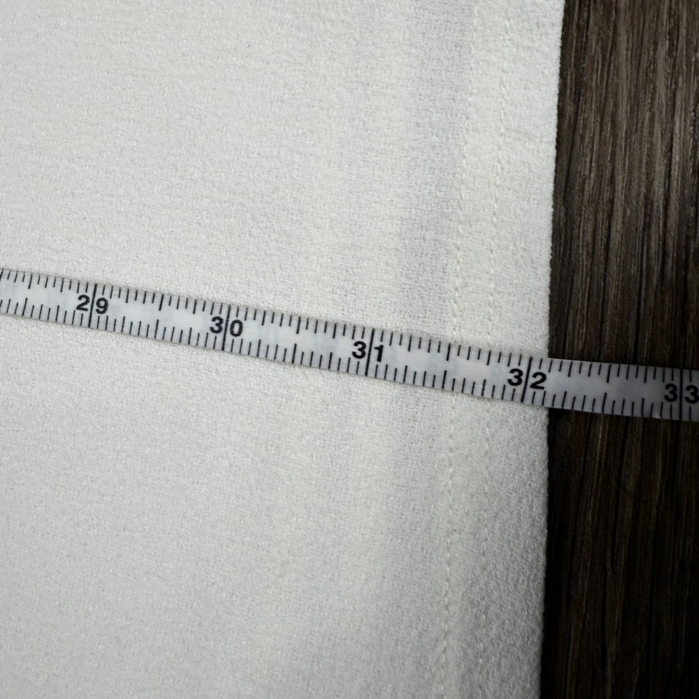 TopShop Pocket Shift Dress, V-Neck, White, Size 4, Polyester, Summer - Picture 4 of 13